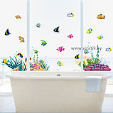 Наклейка на стену для детского сада «Аквариумные рыбки с водорослями», фото 2