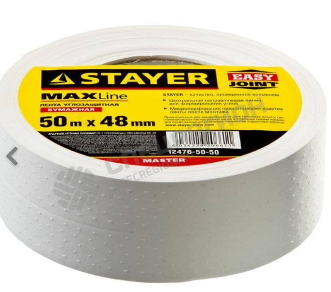 Лента STAYER MASTER углозащитная бумажная, 48ммх50м