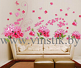 Наклейка интерьерная «Цветы Флоксы, розовые XL», фото 2
