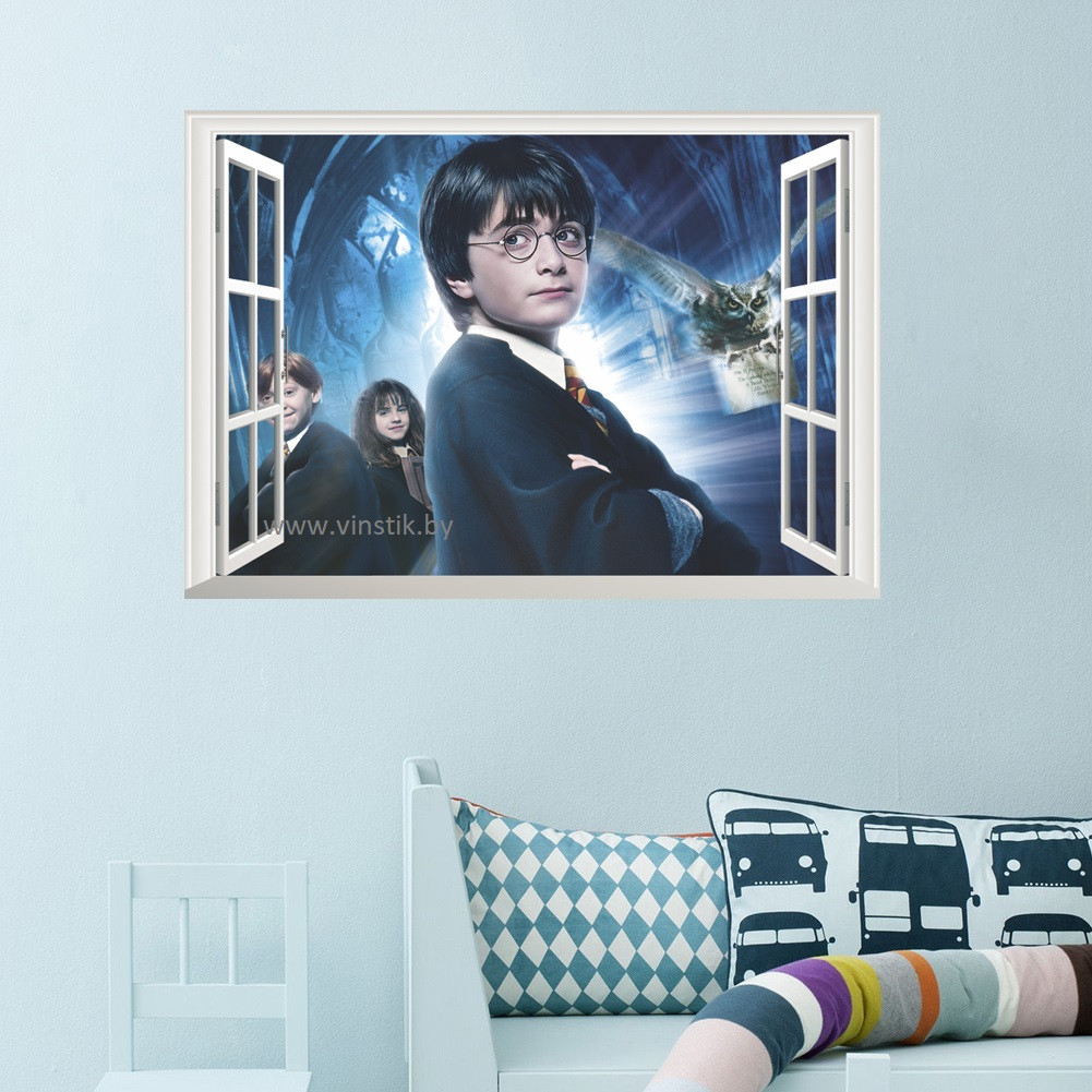 Наклейка на стену для детей «Окно Гарри Поттер» - фото 2 - id-p156733668