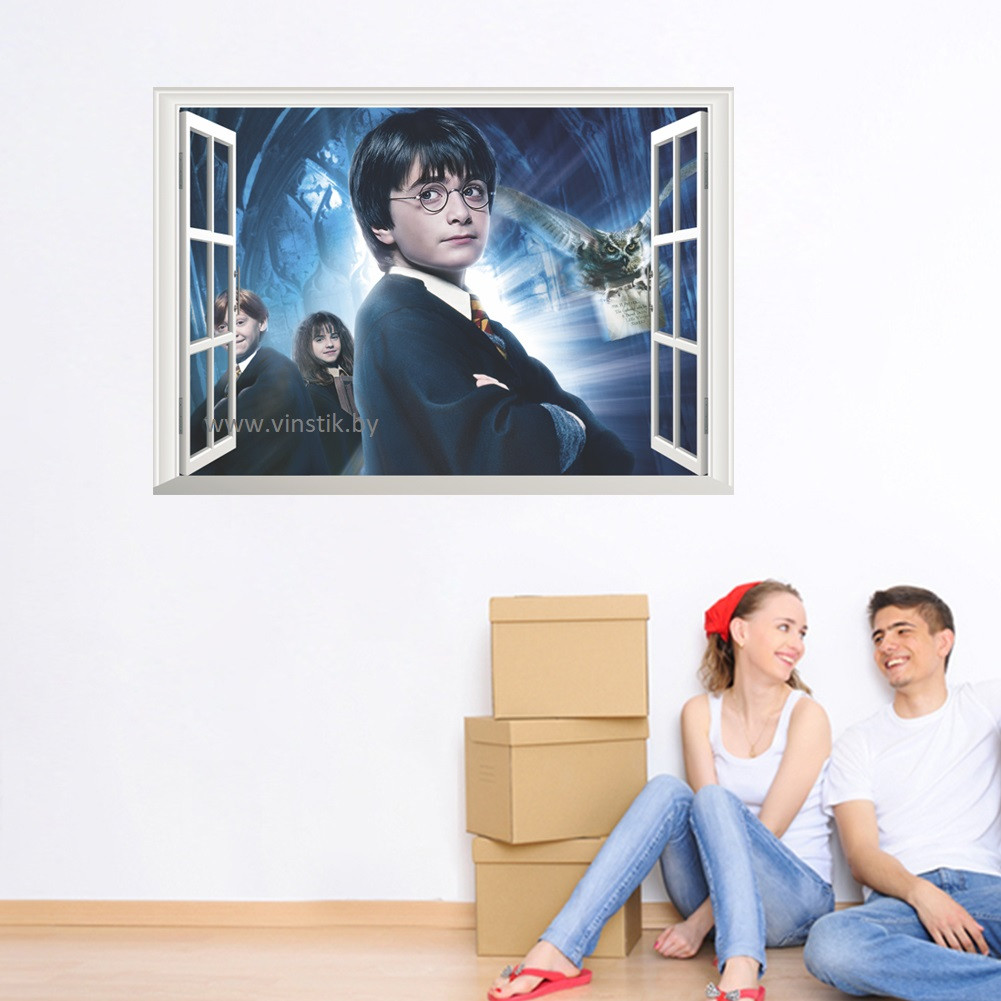 Наклейка на стену для детей «Окно Гарри Поттер» - фото 4 - id-p156733668
