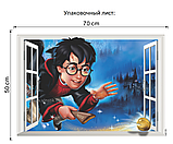 Наклейка на стену для детей «Окно сказочный Гарри Поттер», фото 2