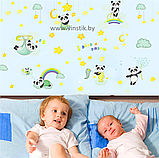 Наклейка на стену для детей «Спящие пандочки», фото 4