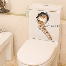 Наклейка для ванной «Кот-вредина»