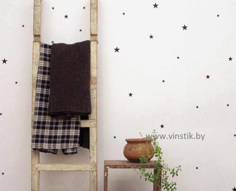 Наклейка на стену для детей «Звезды, черные» - фото 5 - id-p156733695