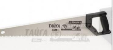 Ножовка STAYER "MASTER" "ТАЙГА", прямой крупный перетачиваемый зуб, двухкомпонентная рукоятка, 4 TPI - фото 1 - id-p154887415