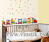 Наклейка на стену для детской комнаты и детского сада «Паровозик-цирк XL», фото 4