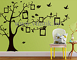 Наклейка на стену «Дерево с фоторамками XL» Набор виниловых наклеек с фоторамками., фото 7