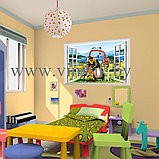 Наклейка на стену для детского сада «Окно Мадагаскар XL», фото 2