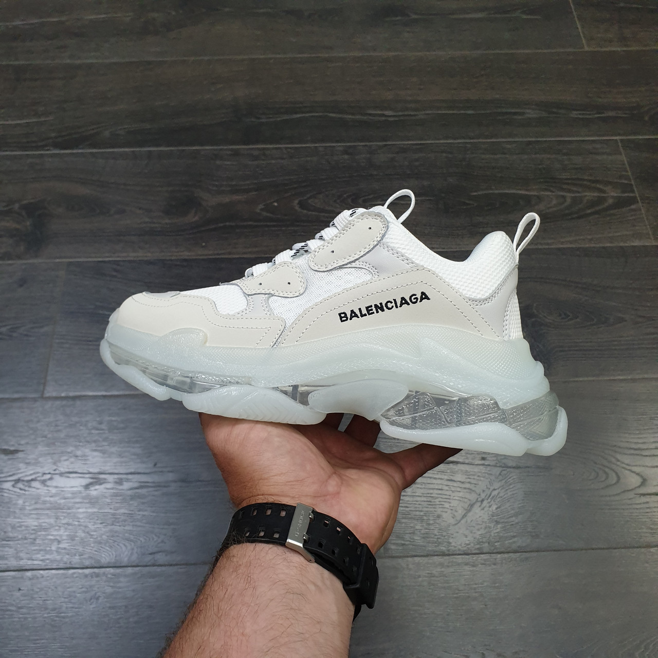 Кроссовки Balenciaga Triple S Clear Sole In White