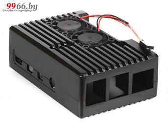 Корпус Qumo RS021 для Raspberry Pi 4 Aluminum Case with Fans Black