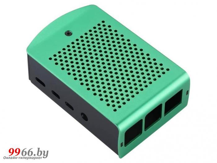 Корпус Qumo RS037 для Raspberry Pi 4B Aluminum Case Green