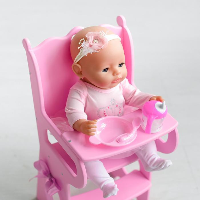 Игрушка детская: столик для кормления с мягким сидением, коллекция "Diamond princess" розовый - фото 3 - id-p156271918