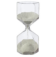 ТИЛЛСЮН Декоративные песочные часы, прозрачное стекло/белый16 см