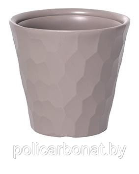 Горшок пластиковый  Flower pot ROCKA, мокка