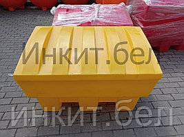 Пластиковый ящик  250 л. желтый