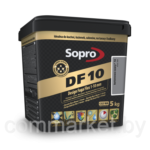 Декоративная эластичная фуга (затирка) Sopro DF 10.