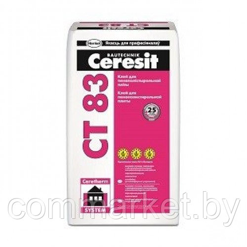 Клей для пенополистирольных плит Ceresit CT 83.