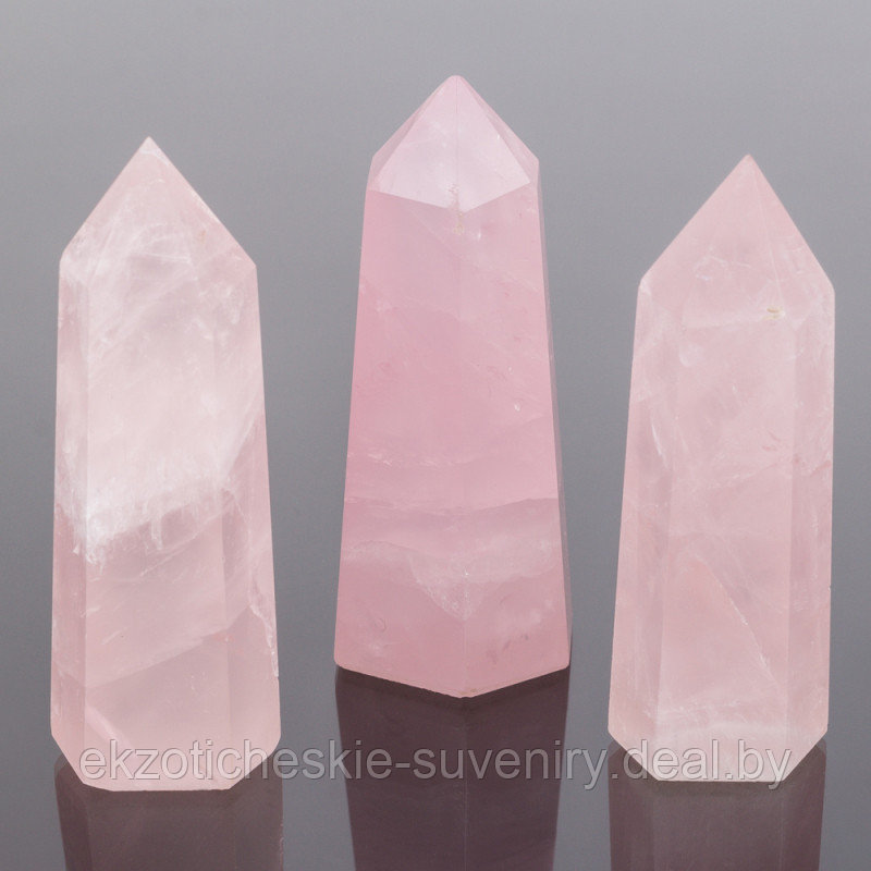 Кристалл камень Розовый кварц Любовный оберег 7-7,5см - фото 1 - id-p156877016