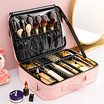 Сумка для косметики, портфель визажиста жен «CALZETTl» pink low big, фото 2