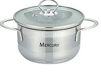 Кастрюля Mercury 0,7 л из нержавеющей стали с крышкой 12 см арт. MC 6051