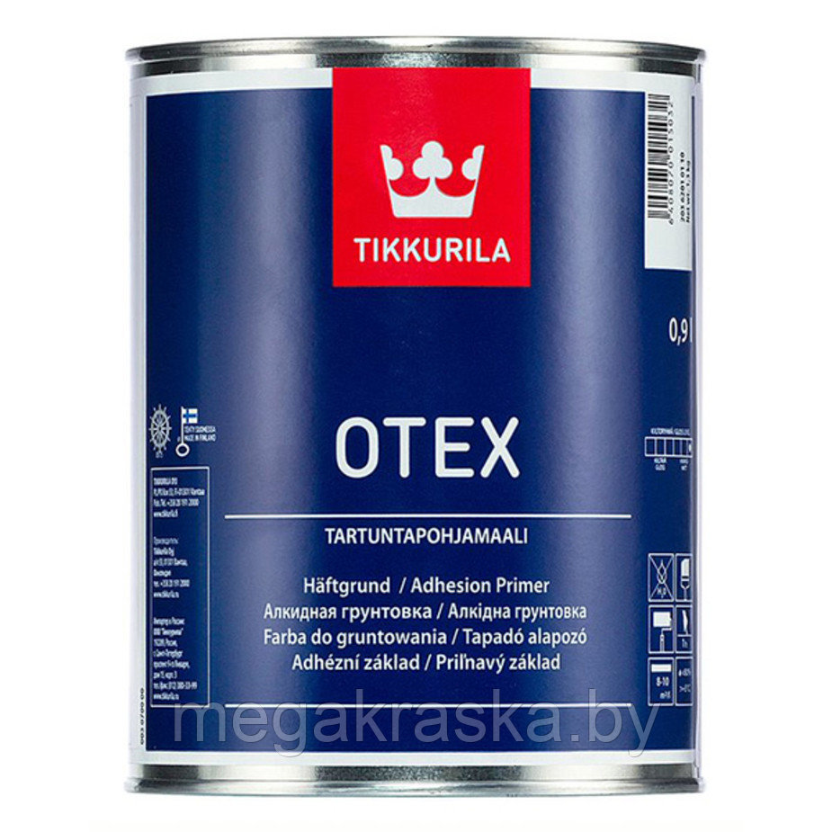 Отекс адгезионная колеруемая грунтовка (Tikkurila OTEX) 0,9л.