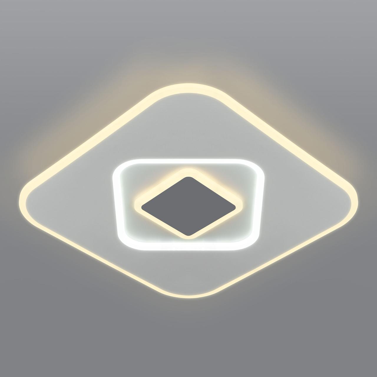 Потолочный светодиодный светильник с пультом управления Eurosvet 90218/1 белый/ серый - фото 1 - id-p156880289