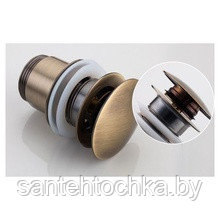 Донный клапан (выпуск) для раковины Frap F60-4 бронза - фото 1 - id-p156919243