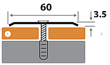 Профиль стыкоперекрывающий ПС 60НСП полированный из нержавеющей стали 60 мм 1,35м, фото 2