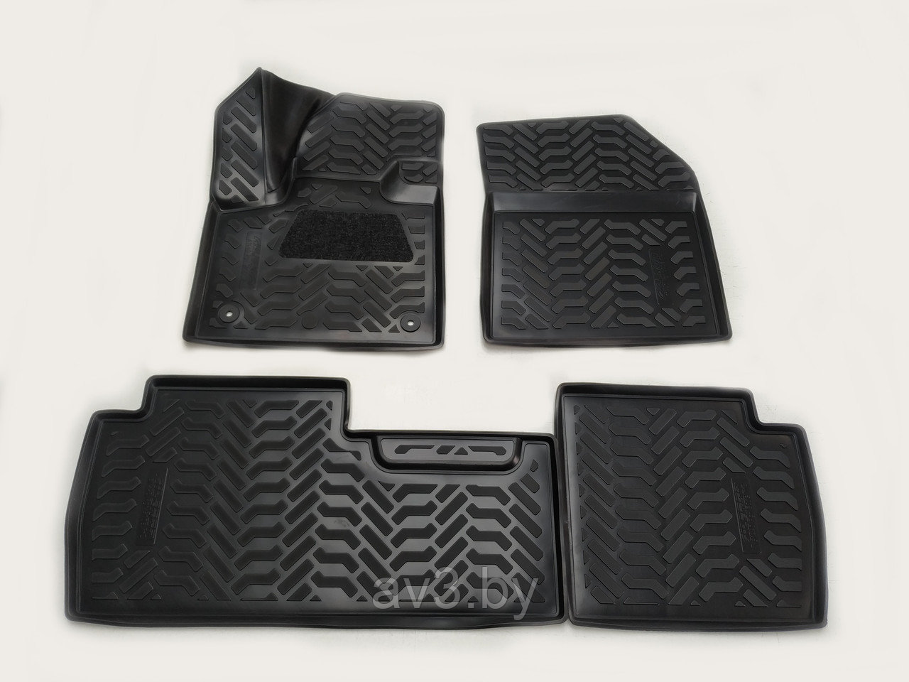 Коврики в салон Peugeot 5008 2016- (3D с подпятником) / Пежо 5008 ...