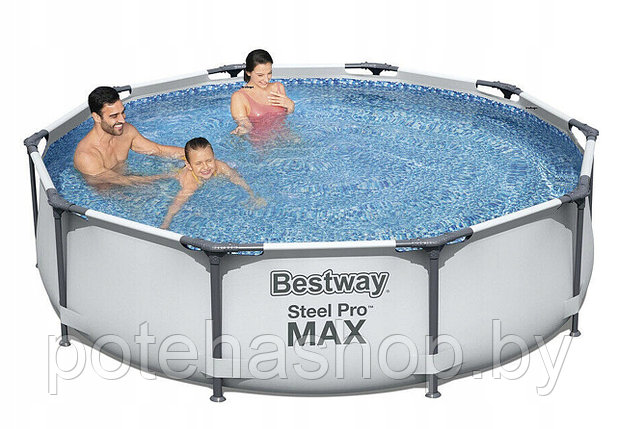 Каркасный бассейн Bestway Steel Pro Max 56408 (305x76) с фильтр-насосом, фото 2