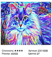 Алмазная мозаика на подрамнике Кошачья магия Алмазная 40x50 (ZX11008)