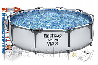 Каркасный бассейн Bestway Steel Pro Max 56408 (305x76) с фильтр-насосом, фото 3