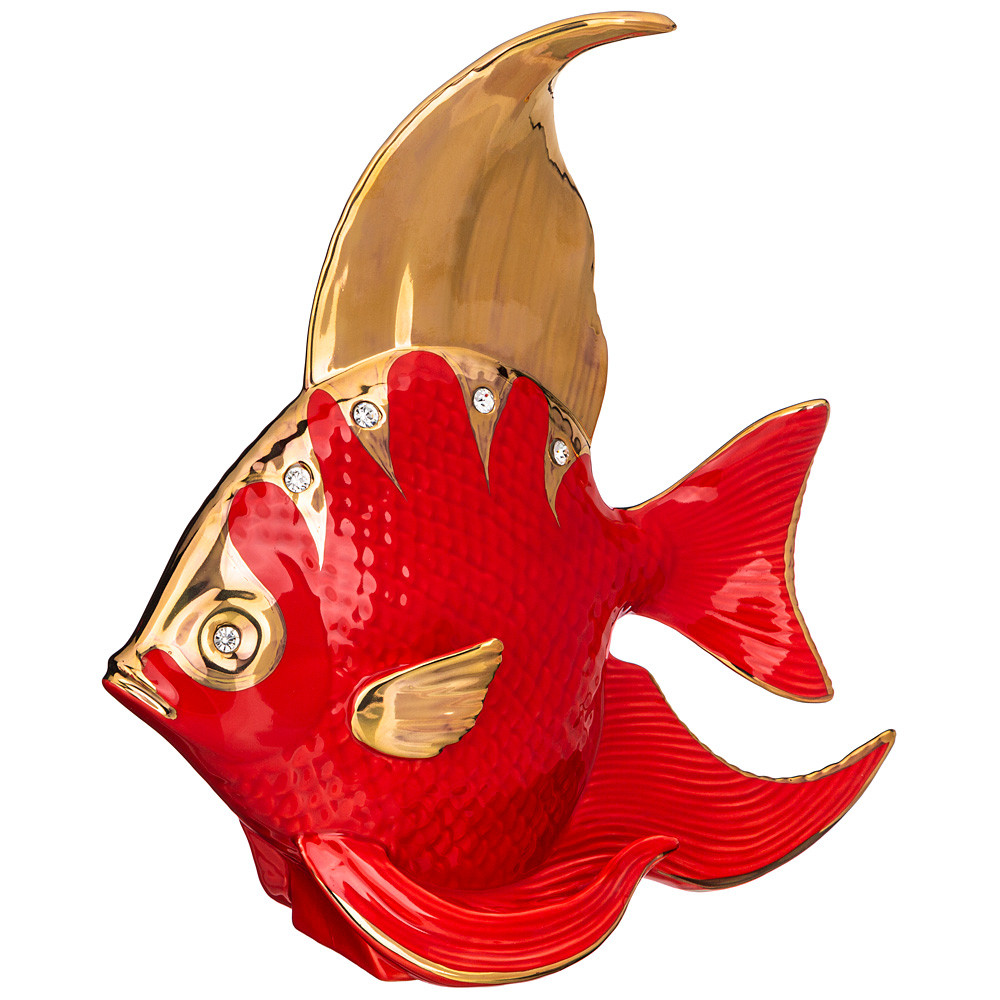 Статуэтка Рыбка золотая в красном