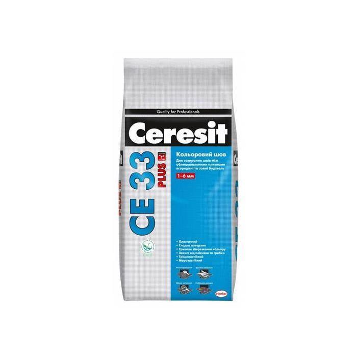 *12 фуга Ceresit CE 33 2кг темно-серая