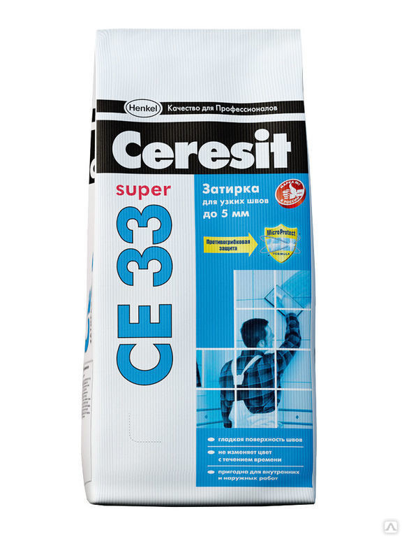 *18 фуга Ceresit CE33 2кг черная