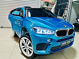 Детский электромобиль RiverToys BMW X6M JJ2199 (синий глянец) лицензия, фото 2