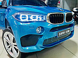 Детский электромобиль RiverToys BMW X6M JJ2199 (синий глянец) лицензия, фото 4