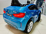 Детский электромобиль RiverToys BMW X6M JJ2199 (синий глянец) лицензия, фото 5