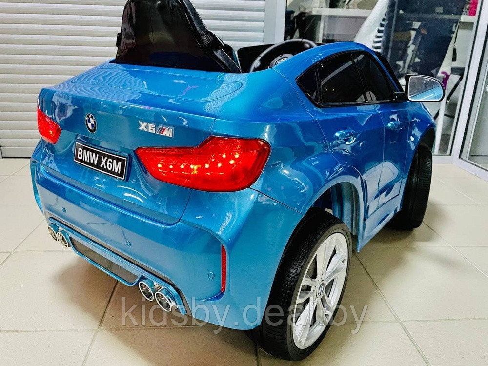 Детский электромобиль RiverToys BMW X6M JJ2199 (синий глянец) лицензия - фото 5 - id-p111488468