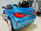 Детский электромобиль RiverToys BMW X6M JJ2199 (синий глянец) лицензия, фото 6