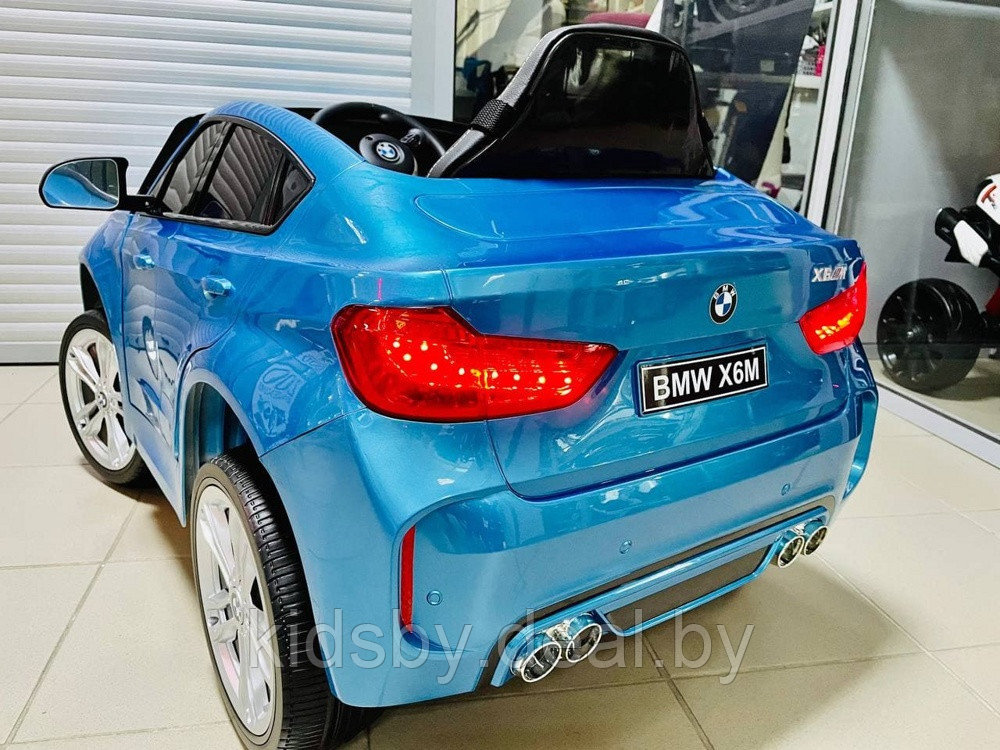 Детский электромобиль RiverToys BMW X6M JJ2199 (синий глянец) лицензия - фото 6 - id-p111488468