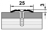 Стык одноуровневый ПС 01 серебро люкс 25*3мм длина 900мм, фото 2