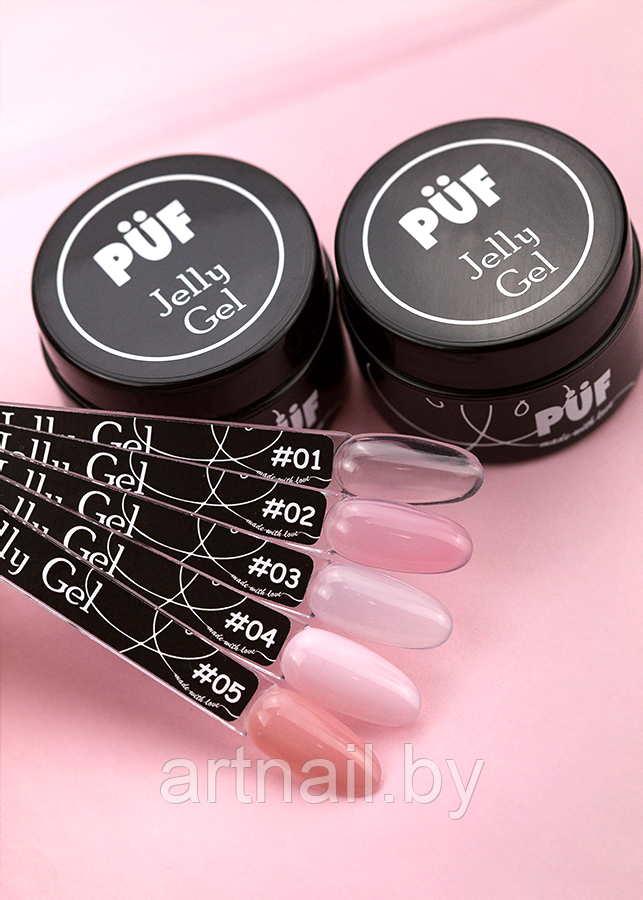 Гель-желе (Builder gel) Püf, прозрач. розовый "Pink Clear" #02, 15 мл - фото 2 - id-p156982079