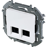 Inspiria - Розетка 2хRJ-45 UTP CAT6 (белый)