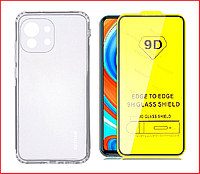 Чехол-накладка + защитное стекло 9D для Xiaomi Mi 11 Lite / Mi 11 lite 5g