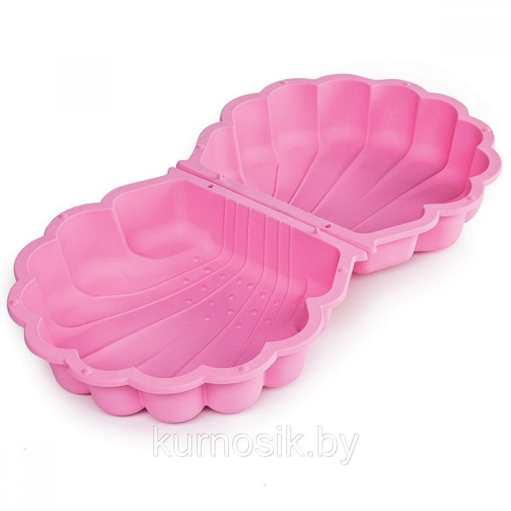 Детская песочница бассейн с крышкой Ракушка Paradiso Toys 87х78х20 см розовая - фото 1 - id-p156994700