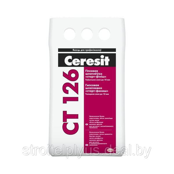 Шпатлевка Ceresit СТ 126 белая гипсовая финишная 20кг - фото 1 - id-p157007922