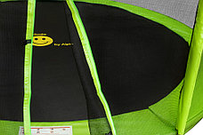 Батут ALPIN SMILE 374 см зеленый, с защитной внешней сеткой и лестницей, фото 2