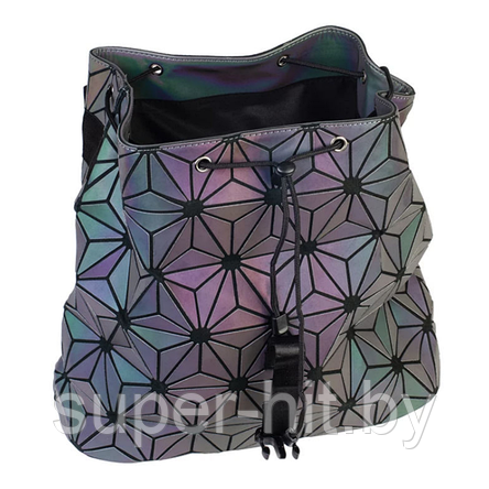 Светящийся неоновый рюкзак-сумка  Хамелеон. Светоотражающий рюкзак (р.M), фото 2